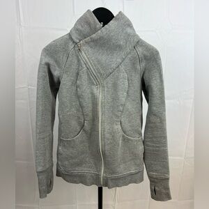 Lululemon Asymmetrical Zip Scuba Sweatshirt Jacket Womens Size 6